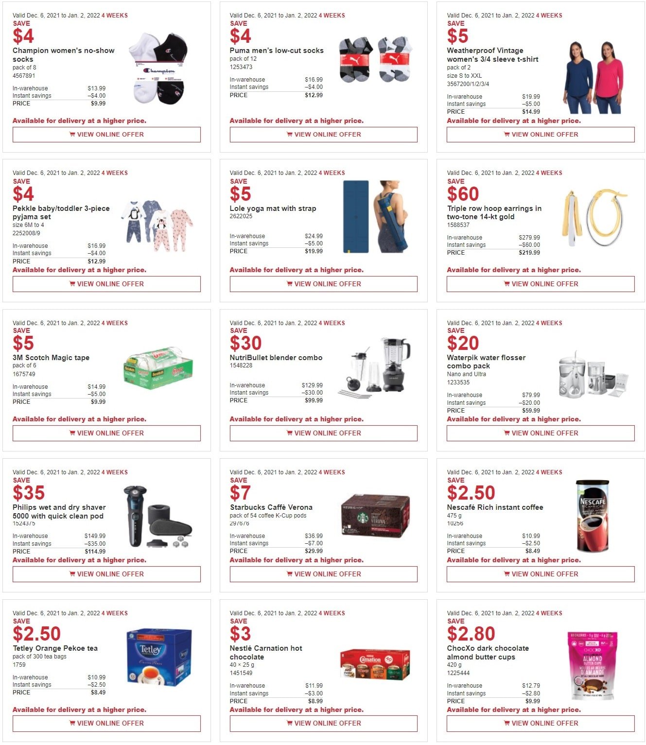 Costco Flyer Sale December 6, 2021 – January 2, 2022