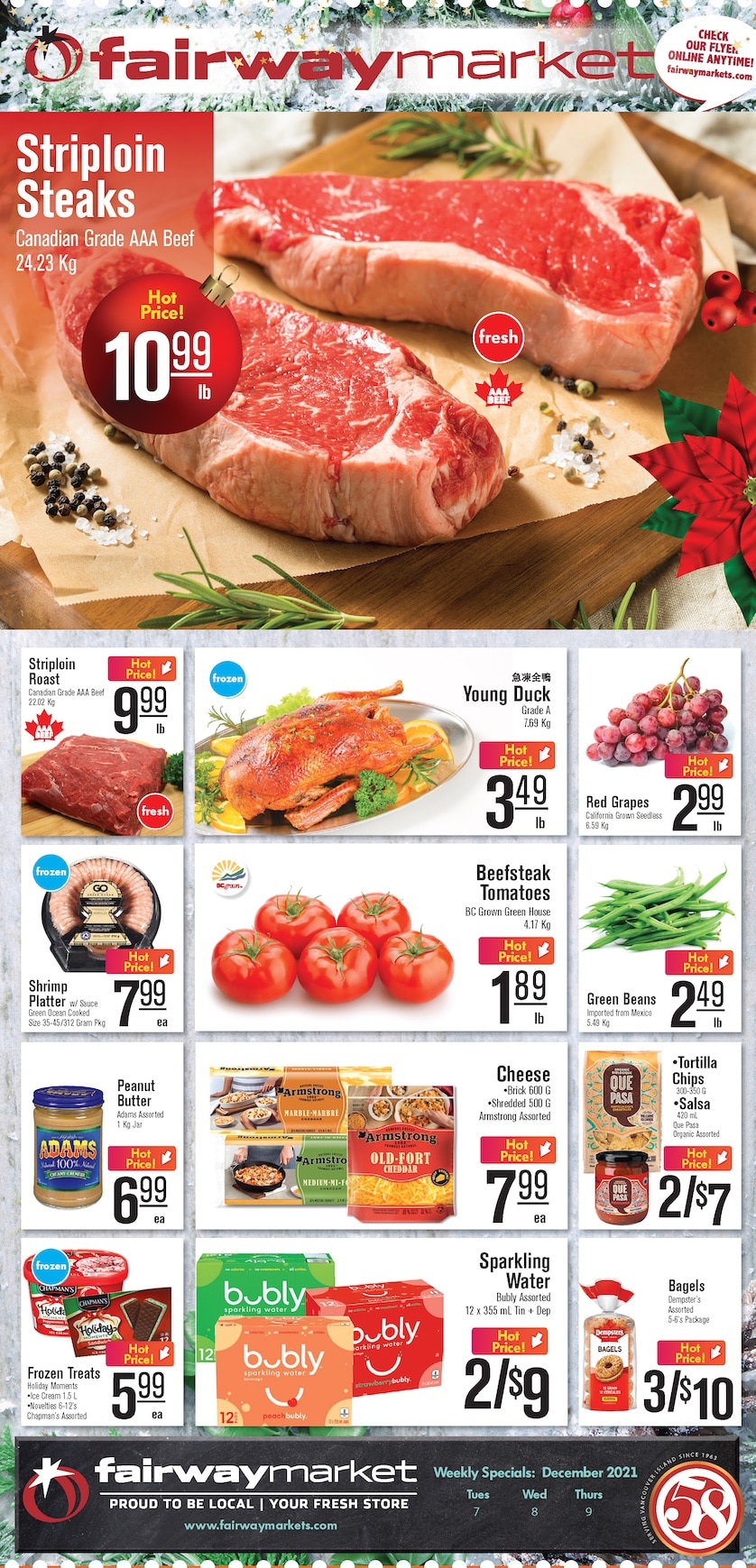 Fairway Market Flyer December 7 – December 9, 2021. Midweek Flyer!