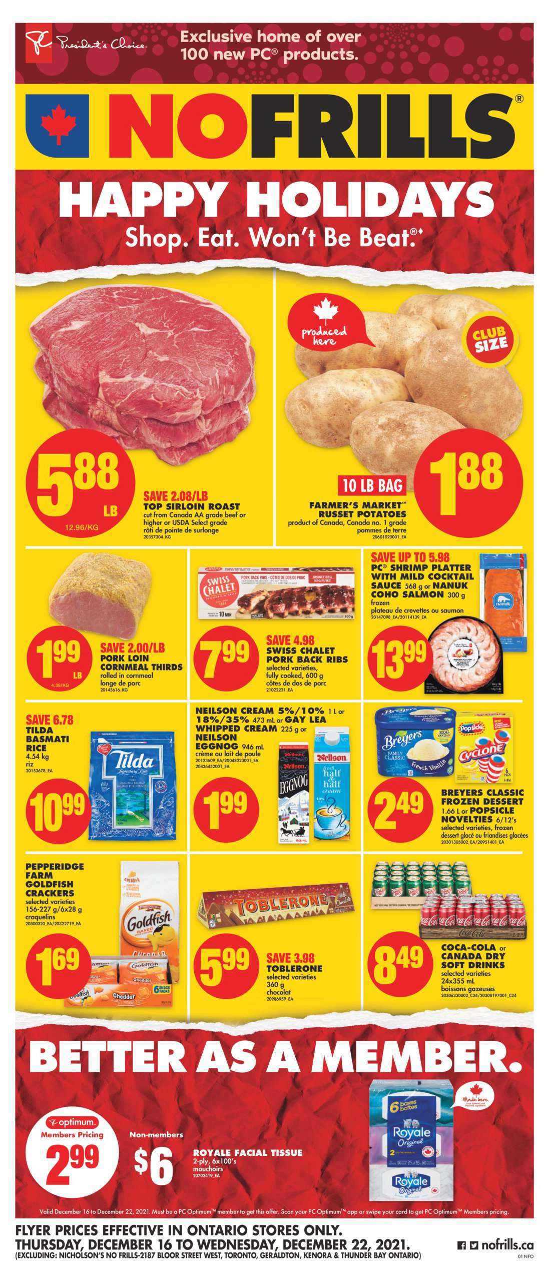 No Frills (ON) Flyer December 16 – December 22, 2021. Holiday Deals