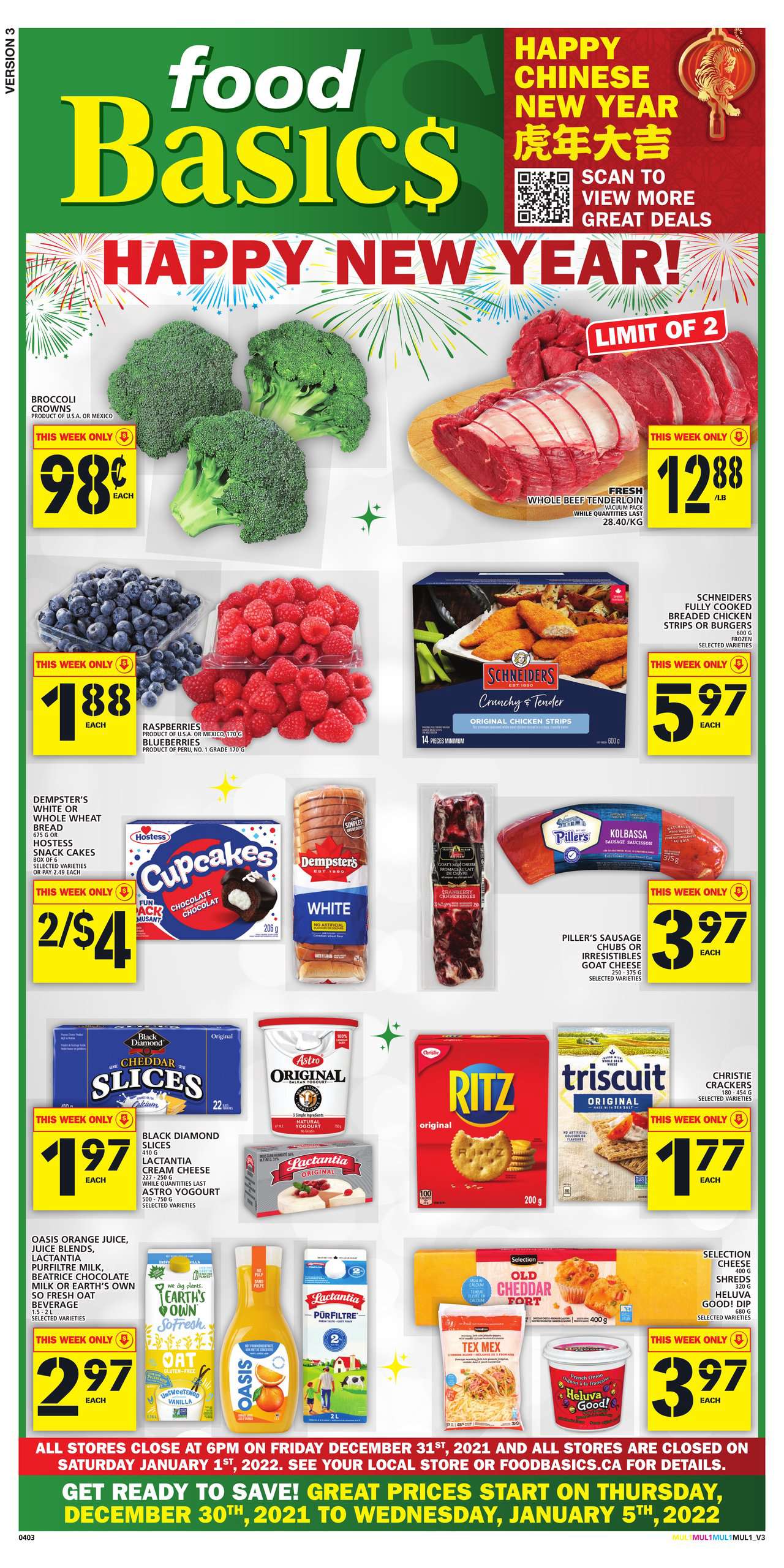 Food Basics Flyer (ON) Happy New Year December 30 – January 5 2022